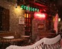 La brasserie durante una nevicata