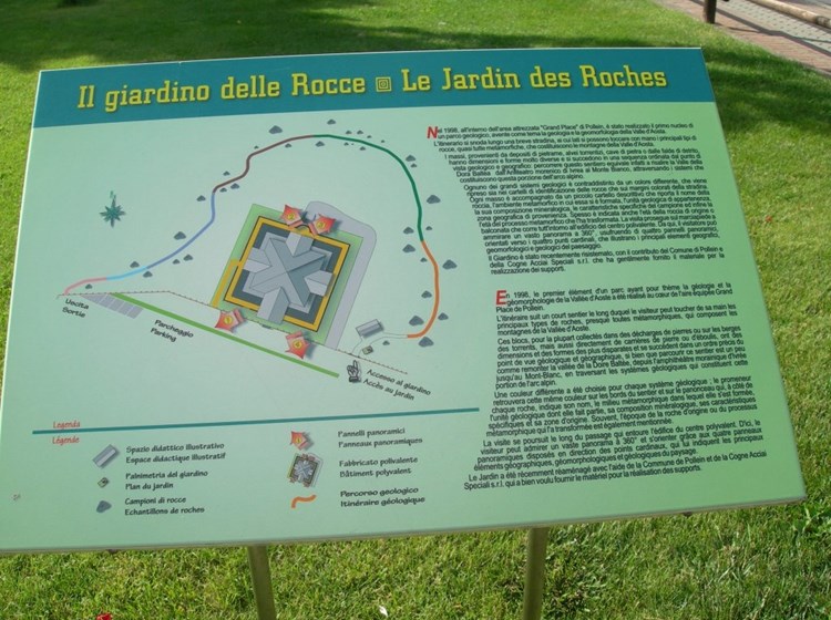 Pannello espositivo giardino delle rocce - Pollein