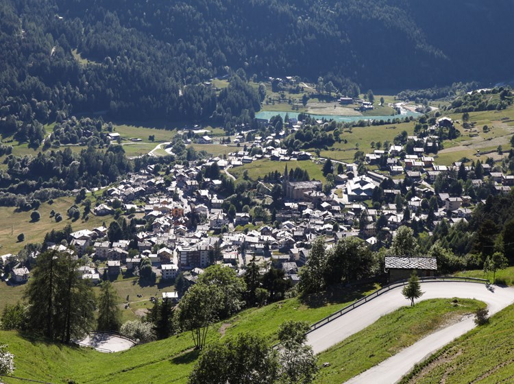 View of the village of Brusson