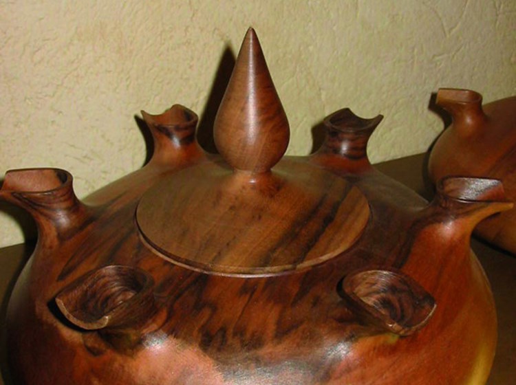 The grolla (wooden bowl used for coffee)