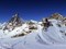 Panorama of Cervino and ski slopes