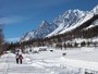 A passeggio sulla neve nella Val Ferret