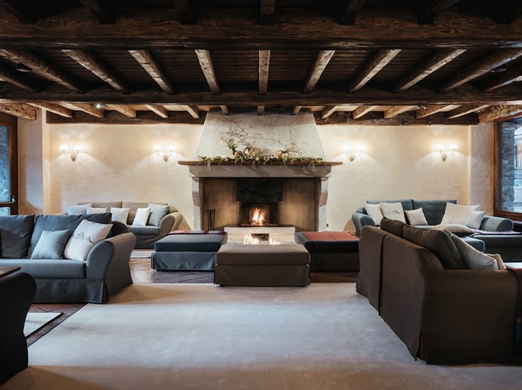 Relais Mont Blanc Hotel & SPA - La Salle - Sala Caminetto