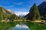 Il lago Gover e il Monte Rosa