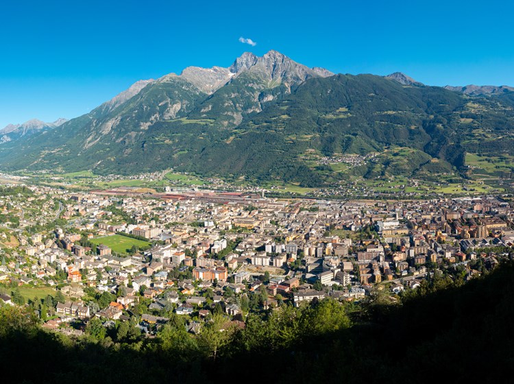 vista sulla città di Aosta